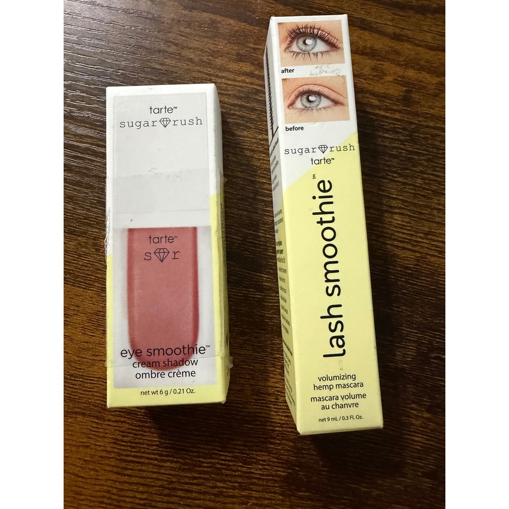 Tarte Sugar Rush Lash Smoothie Mascara Black & Eye Smoothie Shadow Rosy Copper